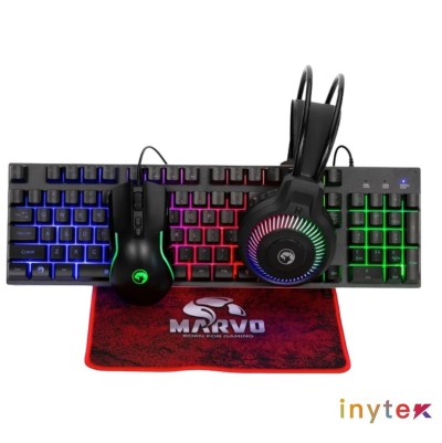 Clavier+Souris+Casque+Tapis Souris Gaming MARVO SCORPION CM416 4IN1