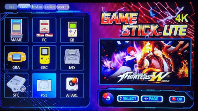 Console Arcade Game Stick Lite 4K  HDMI + 2 Manettes sans fil + 10000 jeux