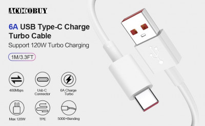 chargeurs-et-cables-cable-type-c-to-usb-orange-fast-67w-bab-ezzouar-alger-algerie