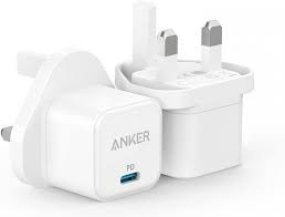 CHARGEUR TELEPHONE ANKER POWER PORT 3 USB-C 20W FAST CHARGE