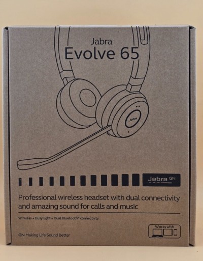 Jabra Evolve 65 Micro-casque sans fil stéréo pro réduction bruit  Bluetooth certifié Microsoft Teams