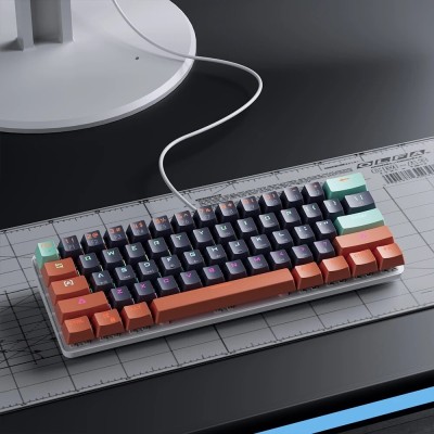 Keyboard Mucai Mk61 Keys Clavier RGB Red Switches