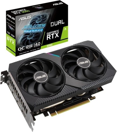 CARTE GRAPHIQUE  NVIDIA RTX 3060 ASUS DUAL OC 12GB GDDR6