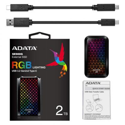 SSD Externe ADATA SE900G 2TERA USB3.2 RGB