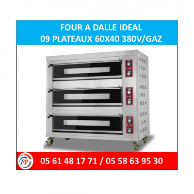 FOUR A DALLE IDEAL 09 PLATEAUX 60X40 380V/GAZ 