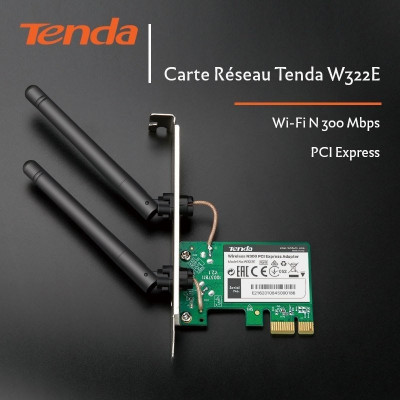 La Carte réseau sans fil N PCI Express 2.0 (x1) W322E de Tenda
