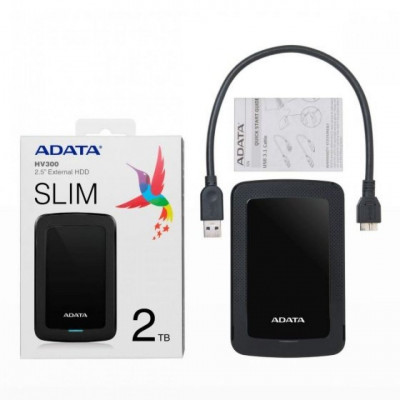 DISQUE DUR EXTERNE SLIM ADATA HV320 USB3.2 / 2 TB noir