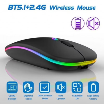 clavier-souris-sans-fil-rechargeable-bluetooth-51-24g-ultra-mince-silencieuse-w10-hpdell-cheraga-alger-algerie