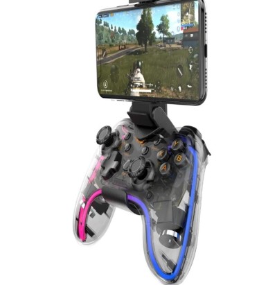 Manette de jeu RGB transparente Havit G180BT rechargeable