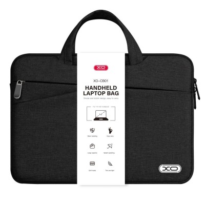 Cartable Laptop 14" XO CB01 noir 385mm x 280mm x 25mm