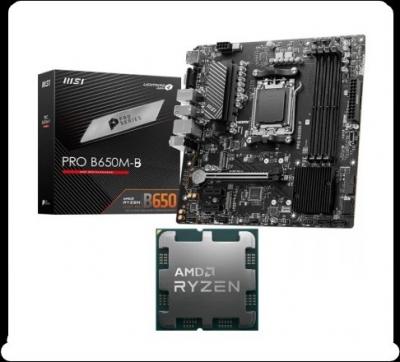 KIT UPGRADE PROCESSEUR AMD RYZEN 5 7600 TRAY + CARTE MERE MSI PRO B650M B DDR5