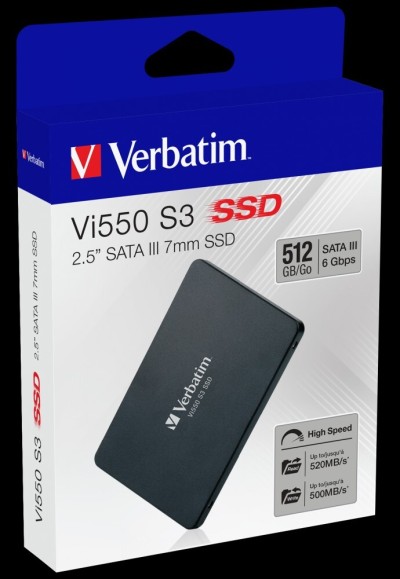 SSD VERBATIM Vi550 S3 2.5" SATA 512B SATA3 6Gbps