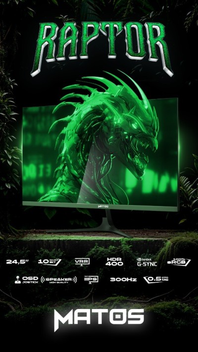 ECRAN MATOS 24" VIPER MSG2412 FHD 120HZ 1MS FAST IPS