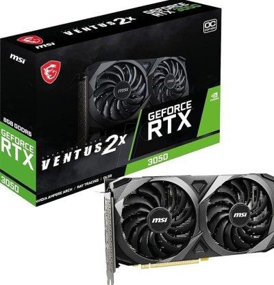 CARTE GRAPHIQUE GeForce MSI RTX 3050 VENTUS 2X 6GB GDDR6 OC EDITION