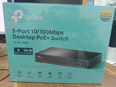 Siwitch TP-Link 9-Port 10/100Mbps PoE+ SF1009P