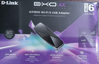 D-Link Adaptateur USB Wi-Fi 6 AX1800 - DWA-X1850