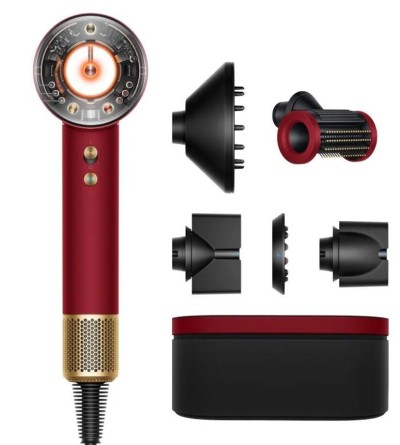 Sèche-cheveux Supersonic Nural (Velours rouge/Or) - 5 accessoires 1600w - HD16