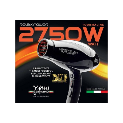 GAMMAPIU' Sèche-Cheveux Professionnel Relax Power, Made in Italy IONIQUE 2 Vitesses, W 2750