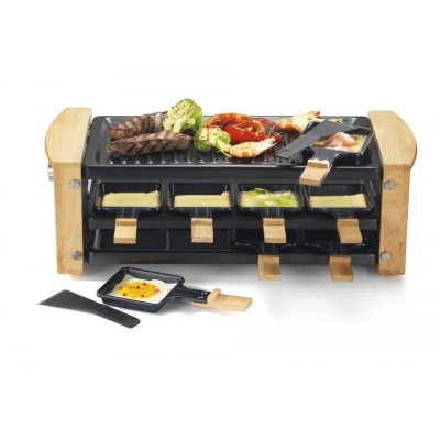 kitchenchef Appareils à raclette et gril antiadhésive-1200w -8 personnes