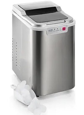 kitchen chef Machine À Glaçons 140w 12kg/24h Avec Nettoyage Automatique Inox - YT-E-005B1