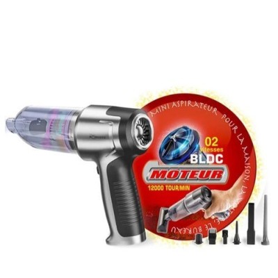 Robuste Aspirateur Souffleur à Main Rechargeable 80W avec deux batteries 2000mAh - AM80