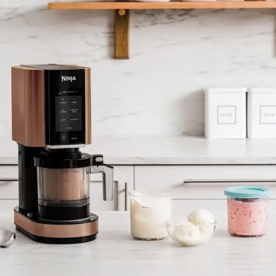 Ninja CREAMi machine à desserts glacés, 7 programmes, crème glacée, gelato, NC300EUCP-CUIVRE