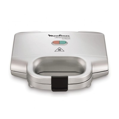 Moulinex Panineuse Ultracompact SM156140 - 700 Watt - argent-Revètement Anti-Adhésif.