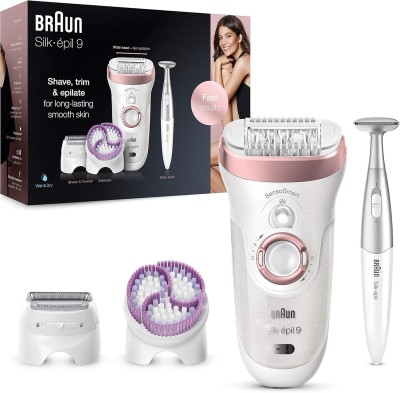 braun Epilateur électrique Silk Epil 9 -  Système 4 en 1 épilation - SES9-980 