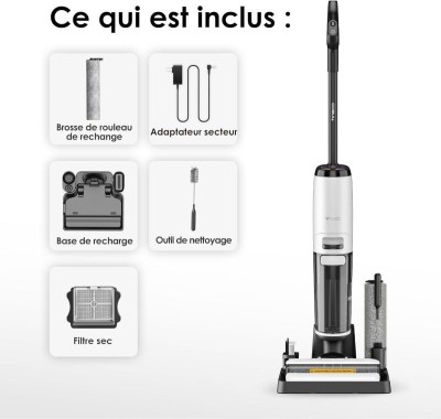 Balai aspirateur sans fil vapeur TINECO S7 steam + 3EN1 : aspire,lave et nettoie à la vapeur