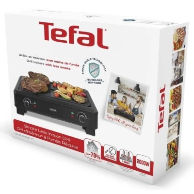 tefal Barbecue électrique sans fumée TG900812 - 2000w - 2 zones - 5 réglages de températures