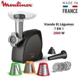 Moulinex Hachoir Viande Et Légumes 7 En 1 - 2000W