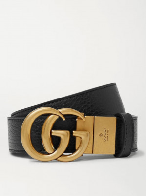  GUCCI CENTURE Reversible Full-Grain Leather gold