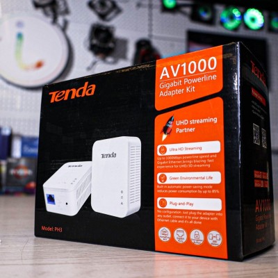 CPL TENDA GIGABIT POWERLINE AV1000 PH3