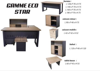 ENSEMBLE DE BUREAUX EN MÉLAMINÉ OU MDF