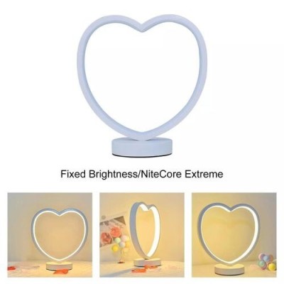 Lampe Veilleuse pour Chevet & Bureau Décorative avec Télécommande Forme Cœur