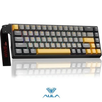 keyboard Gaming AULA WIN68 HE Max Gray - Yellow Magnetic Switch