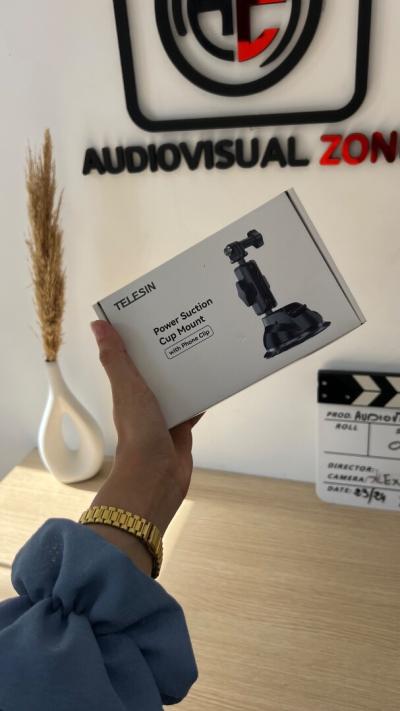 TELESIN Power Suction Cup Mount with Phone Clip