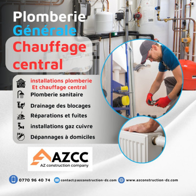 construction-travaux-plomberie-sanitaire-et-chauffage-central-radiateurs-plancher-tlemcen-sidi-bel-abbes-mostaganem-oran-ain-temouchent-algerie