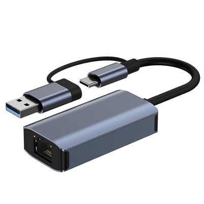 Carte Réseau Heatz 2 in 1 USB/USB-C to RJ45 ZT56 