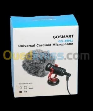 GOSMART MICROPHONE UNIVERSAL GS-MM1 - DIRECTIONNEL MULTIPLATEFORME - MÉTALLIQUE - 35 KHZ  -BLACK