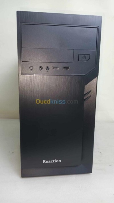 Boitier Reaction 6502 Micro ATX Case + Combo Reaction Clavier Souris KM300 - Alimentation 200W