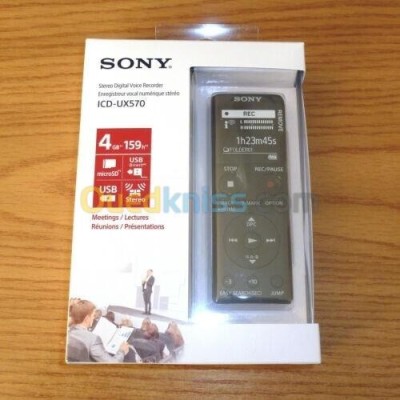 SONY ICD-UX570F - Enregistreur Vocal Numérique Léger mémoire intégrée de 4 Go