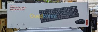 LENOVO 100 COMBO CLAVIER & SOURIS - SANS FIL - 2,4 GHz -1000 DPI - 10 m - USB - AZERTY - NOIR