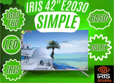 TV IRIS E2030 42" POUCES - LED HD BASIC - FLICKER FREE - DOLBY AUDIO- 16:9 60HZ - HDMI / USB -BLACK