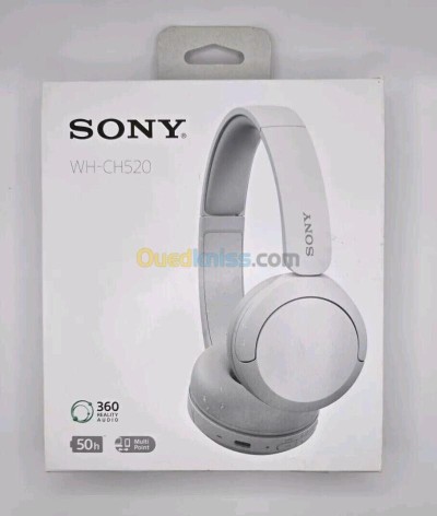 SONY WH-CH520 - CASQUE SANS FIL - BLUETOOTH - COMMANDES & MICRO - USB-C - NOIR & WHITE & BLEU 