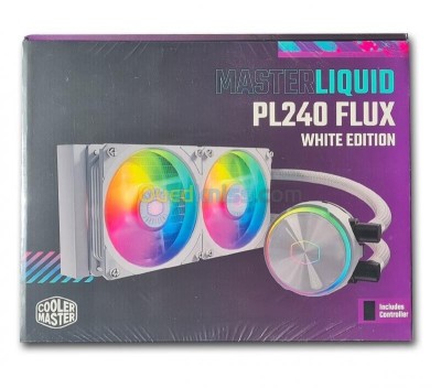 COOLER MASTER MASTERLIQUID PL240 FLUX - WATERCOOLING ARGB WHITE - INTEL ET AMD - 2 FAN LED 120MM