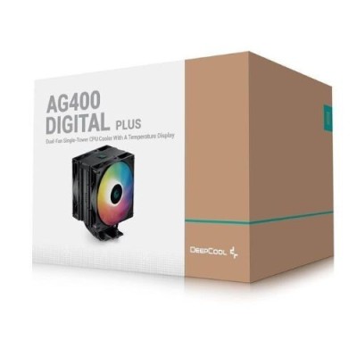 DEEPCOOL AG400 DIGITAL PLUS - AIRCOOLING 120 MM - INTEL & AMD - ARGB - ÉCRAN NUMÉRIQUE - 220W -BLACK