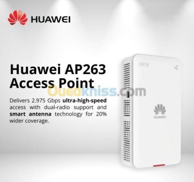 HUAWEI eKitEngine AP263 - POINT D'ACCÈS WI-FI 6 - 11AX INDOOR - 2+2 DUAL BAND - 5GHZ -2.4 GBPS -BLE 