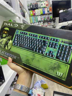 razer blackwidow mechanical gaming keyboard halo edition