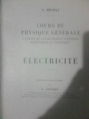 ELECTRICITE PAR  G. BRUHAT